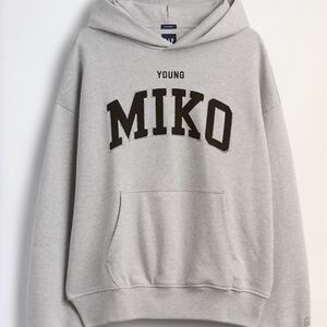 Young MIKO Gray Graphic Hoodie